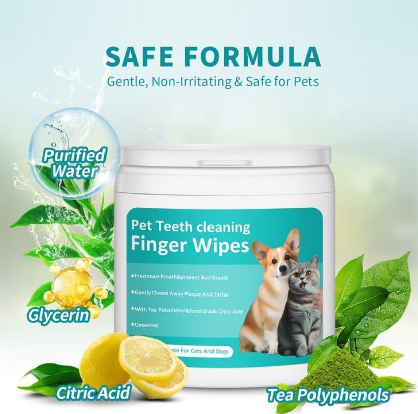 Pet Dental Wipes - Ultra White - Plaque Dissolver